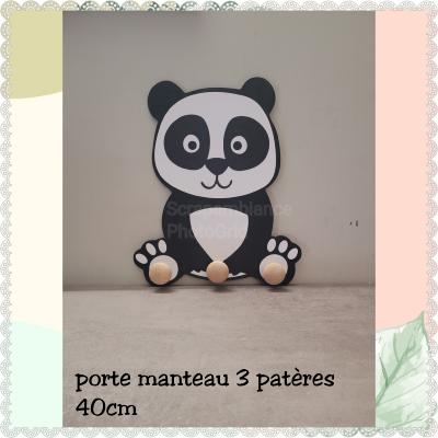 Porte-manteau panda 3 patères 