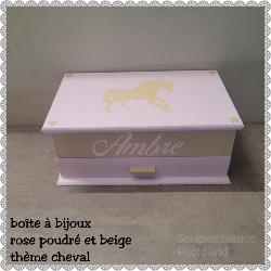 Boite à bijoux  thème cheval