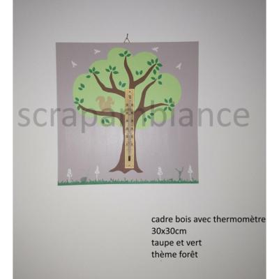 Cadre thermomètre forêt nature