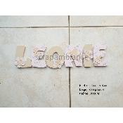 Lettre en bois à coller - 8cm thème nature