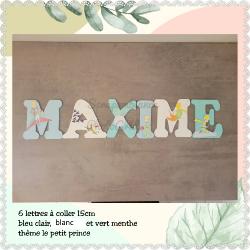 Lettre en bois à coller - 15cm thème le petit prince