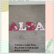 Lettre en bois à coller - 10cm thème raiponce 