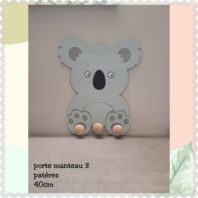 Porte-manteau koala 3 patères 